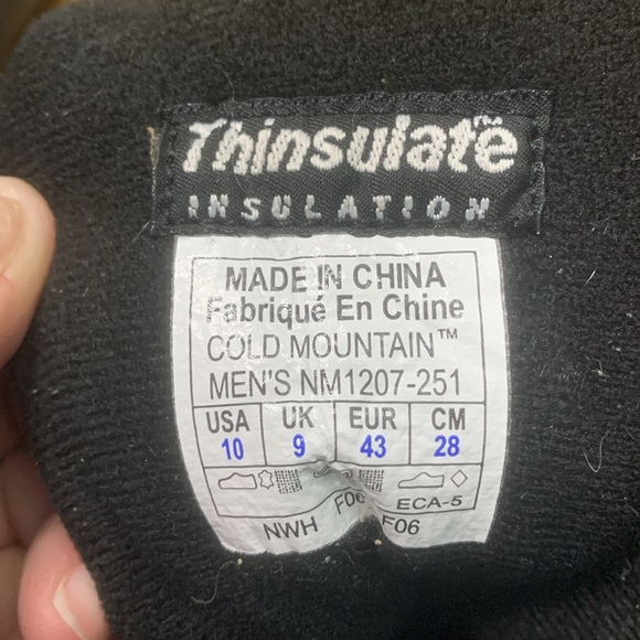 Sorel Cold Mountain Men's Thinsulate Winter Hiking Boots Size 10 EUC NM1207-251 - Picture 5 of 9